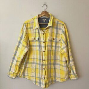 L.L. Bean 1912 Overshirt Plaid Cotton Button Down Shacket Women's Plus Size 1X
